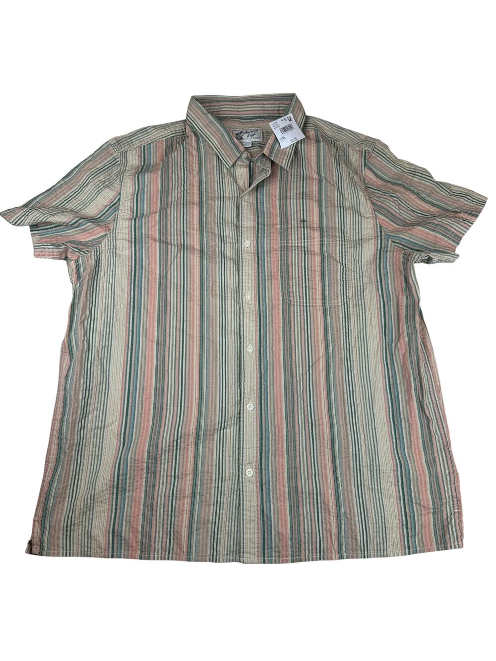 American Eagle Men's Striped Button Down Shirt XXL